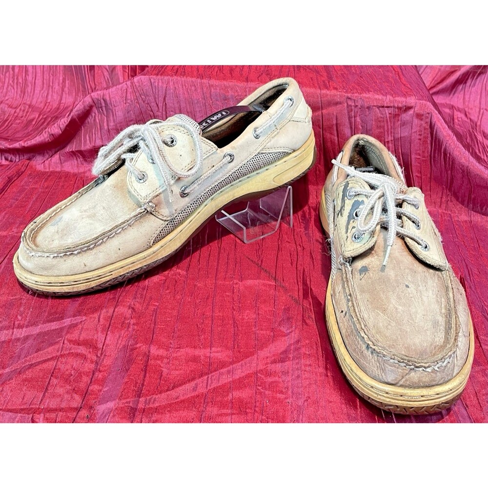 Mens Sperry Top-Sider "Billfish" Tan Leather Boat Deck Shoes sz 11M